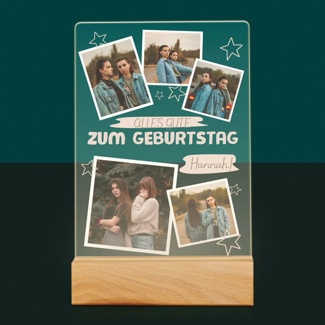 Fotocollage: Alles Gute Zum Geburtstag Sterne - Druck Auf Acrylglas