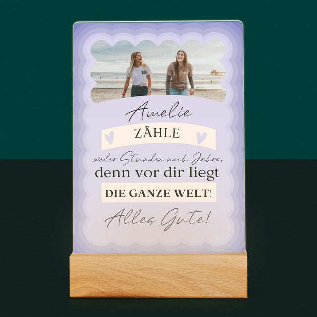 Foto Und Unterschrift: Zähle Weder Stunden Noch Jahre - Druck Auf Acrylglas