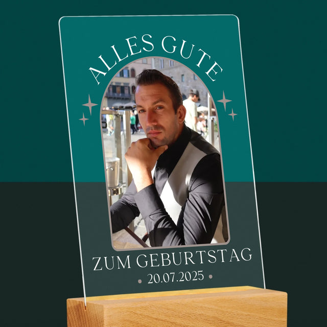 Foto Und Unterschrift: Stilvoller Geburtstag - Druck Auf Acrylglas