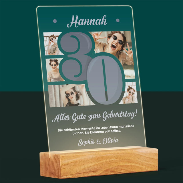 Fotocollage: 30. Geburtstag – Schönste Momente - Druck Auf Acrylglas