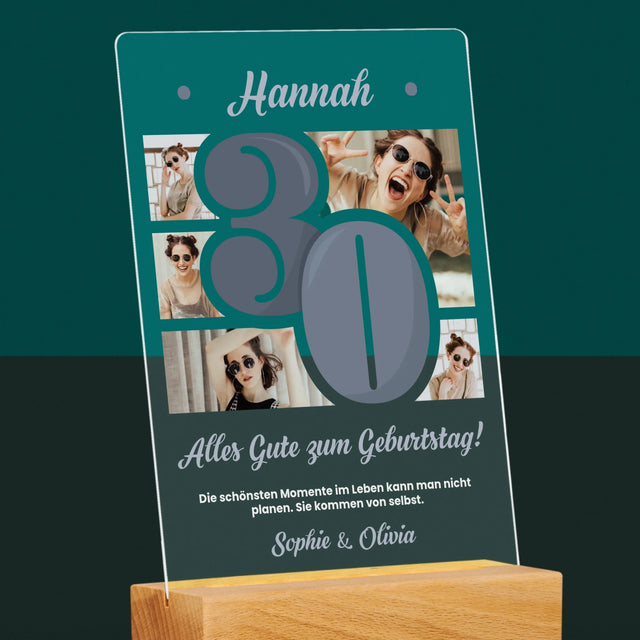 Fotocollage: 30. Geburtstag – Schönste Momente - Druck Auf Acrylglas