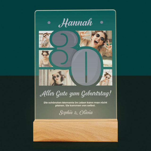 Fotocollage: 30. Geburtstag – Schönste Momente - Druck Auf Acrylglas
