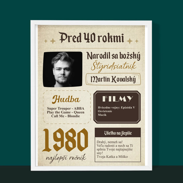 Okładka Magazynu: 40 Lat Temu - Wydruk Obramowany | SK