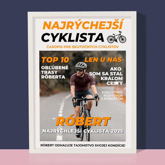 Okładka Magazynu: Najszybszy Kolarz - Wydruk Obramowany | SK