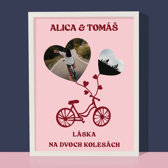 Fotokolaż: Miłość Na Dwóch Kółkach - Wydruk Obramowany | SK