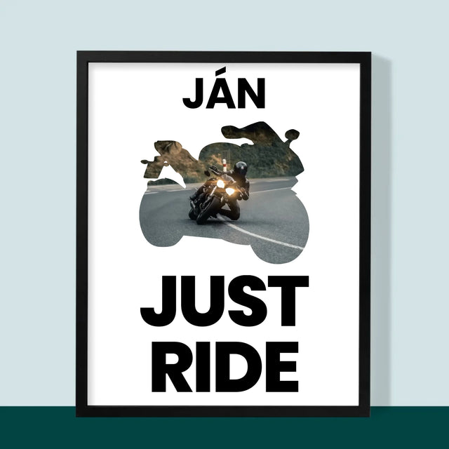 Kształt Ze Zdjęć: Just Ride - Wydruk Obramowany | SK