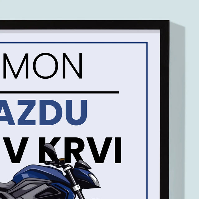 Fotokolaż: Ma Jazdę We Krwi - Wydruk Obramowany | SK