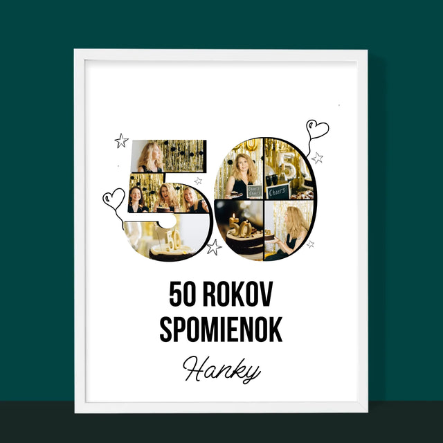 Kształt Ze Zdjęć: 50 Lat Wspomnień - Wydruk Obramowany | SK