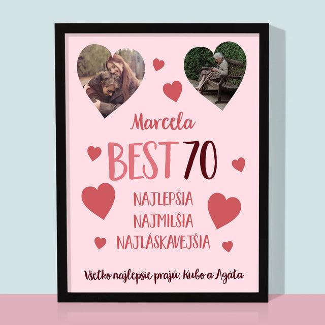 Fotokolaż: Best 70 - Wydruk Obramowany | SK