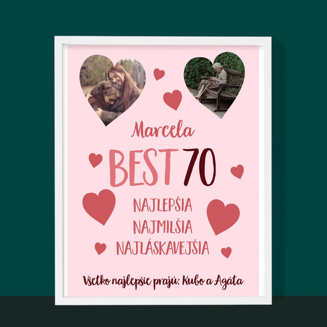 Fotokolaż: Best 70 - Wydruk Obramowany | SK