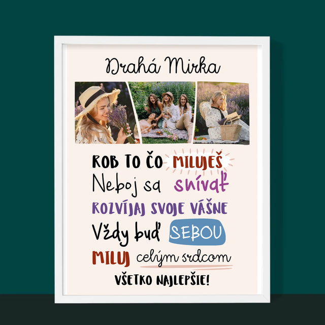 Fotokolaż: Urodziny Życzenia - Wydruk Obramowany | SK