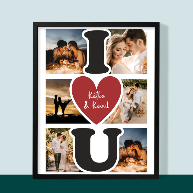 Fotokolaż: I Love You - Wydruk Obramowany | SK