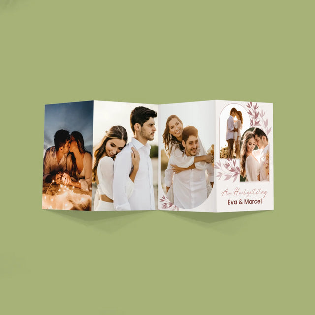 Fotocollage: Am Hochzeitstag - Fotos, Harmonikaartig Gefaltet