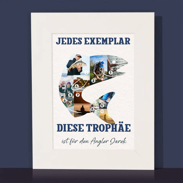 Form-Collage: Exemplar Eines Anglers - Bilderrahmen