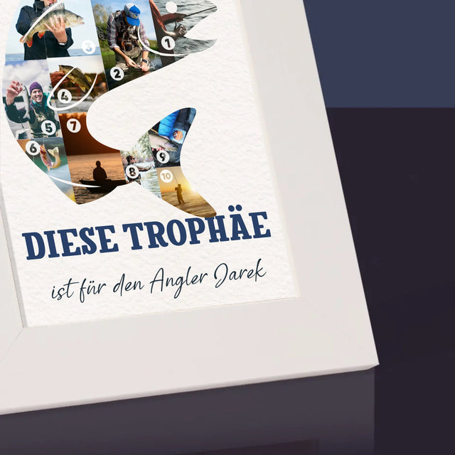 Form-Collage: Exemplar Eines Anglers - Bilderrahmen