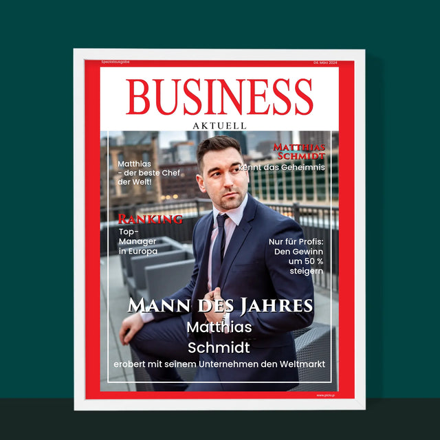 Magazin-Cover: Business Aktuell - Druck Mit Rahmen 30X40