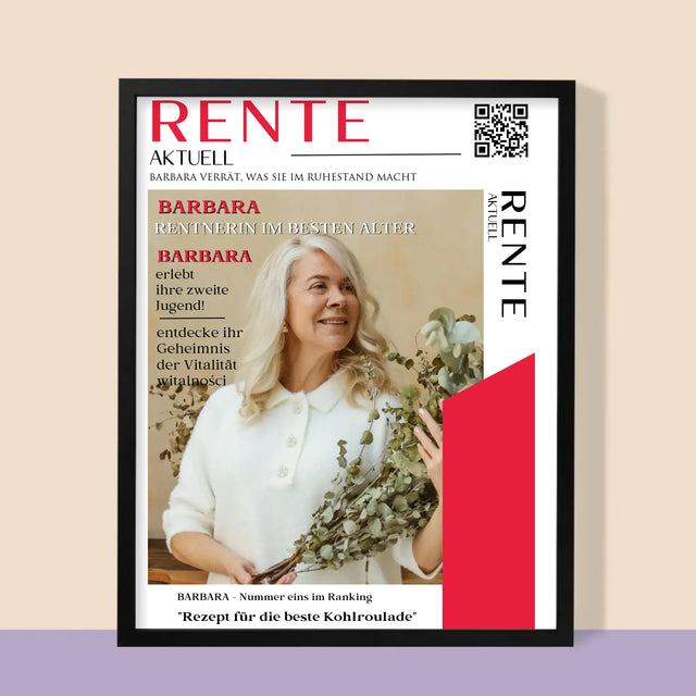 Magazin-Cover: Rente Aktuell - Druck Mit Rahmen 30X40
