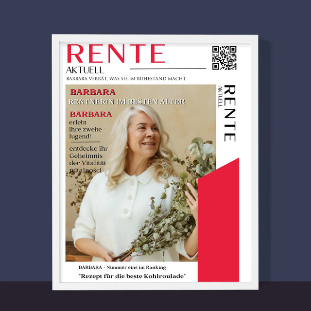 Magazin-Cover: Rente Aktuell - Druck Mit Rahmen 30X40