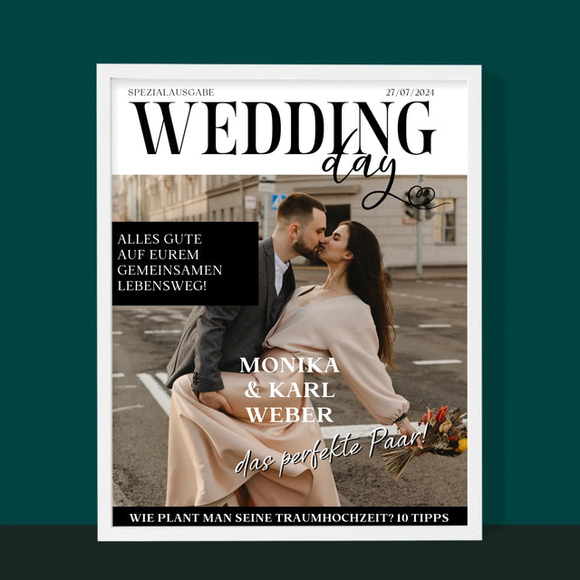Magazin-Cover: Wedding Day - Druck Mit Rahmen 30X40