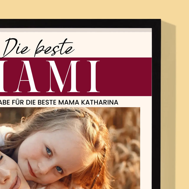 Magazin-Cover: Beste Mami - Druck Mit Rahmen 30X40