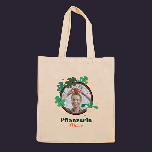 Foto Und Unterschrift: Pflanzerin - Stofftasche