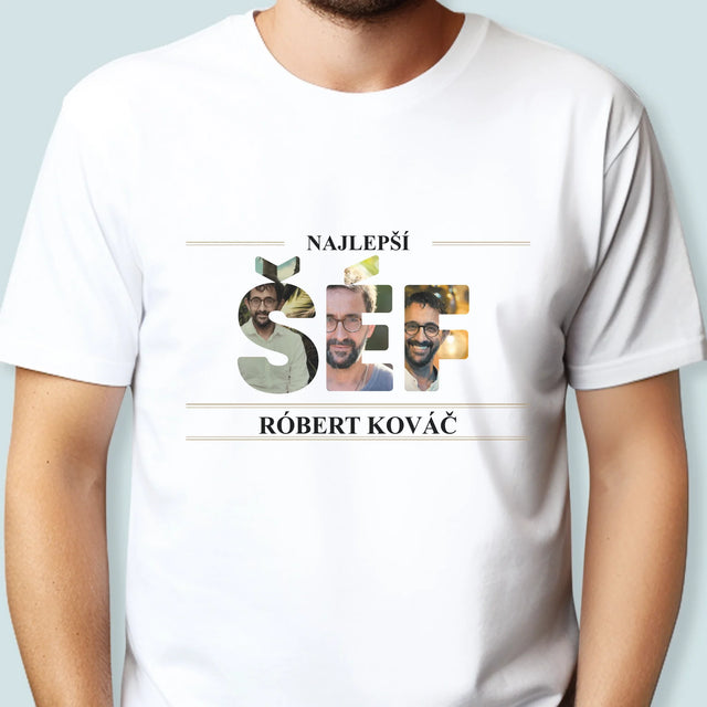Słowo Ze Zdjęć: Najlepszy Szef 2 - Koszulka Męska z Nadrukiem | SK