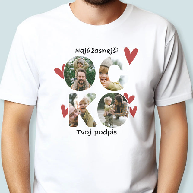 Słowo Ze Zdjęć: Najwspanialszy Tatuś - Koszulka Męska z Nadrukiem | SK