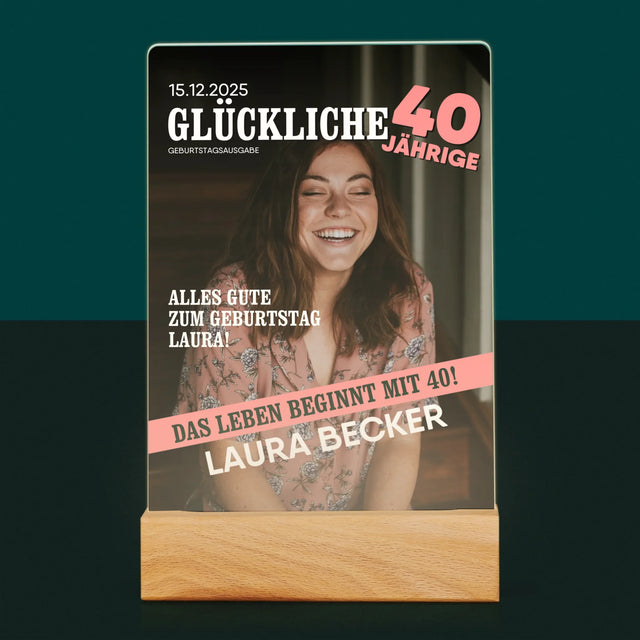Magazin-Cover: Glückliche 40-Jährige - Druck Auf Acrylglas