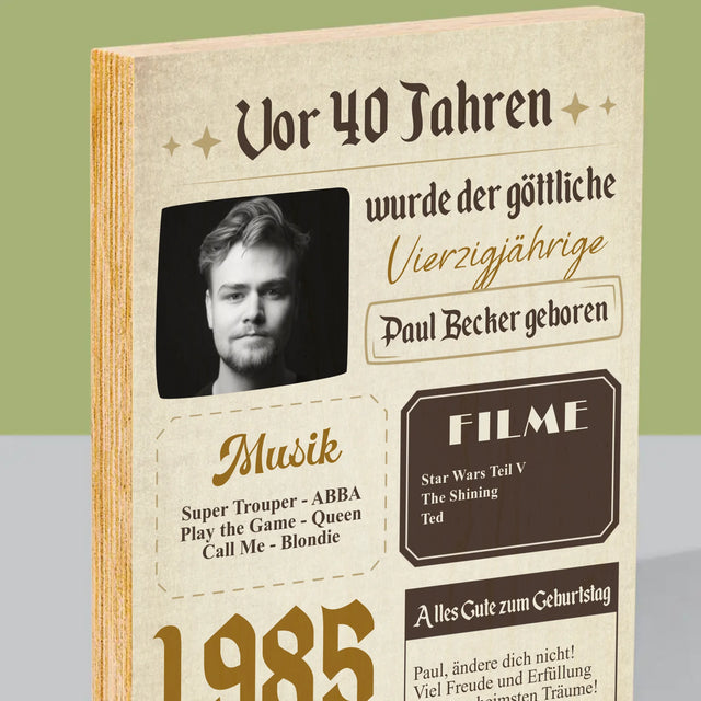 Magazin-Cover: Vor 40 Jahren - Druck Auf Holz