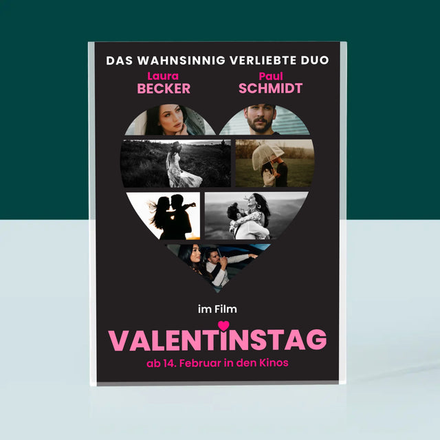 Fotocollage: Filmplakat Zum Valentinstag - Druck Auf Acrylglas