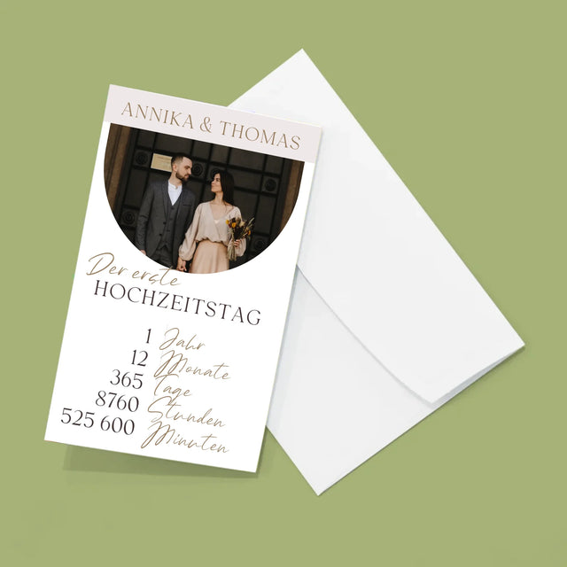 Foto Und Unterschrift: Erster Hochzeitstag - Fotos, Harmonikaartig Gefaltet