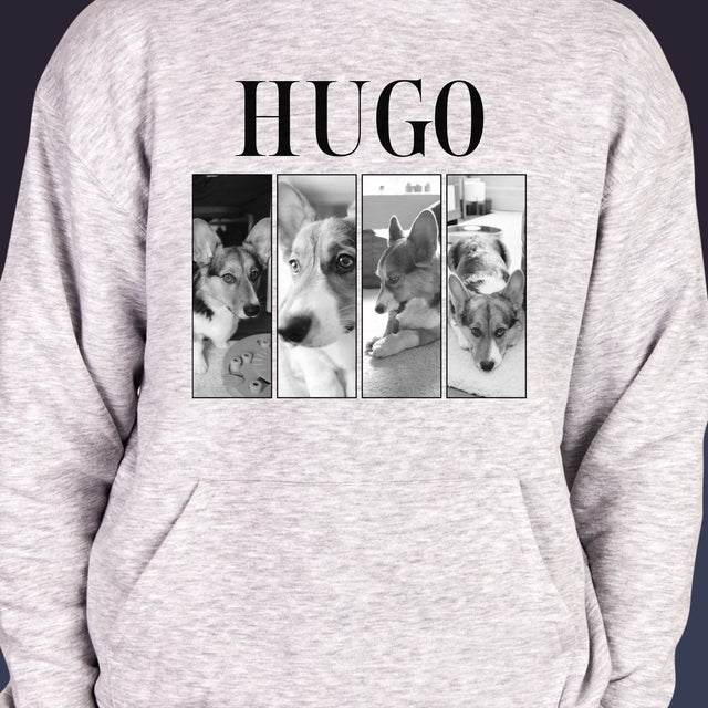 Fotocollage: Bootleg Klassiker Mit Haustier - Kapuzenpullover Für Herren