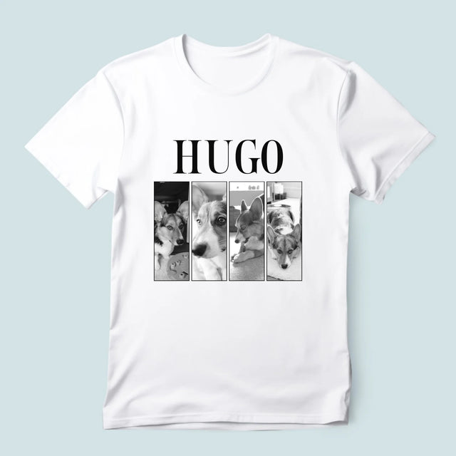 Fotocollage: Bootleg Klassiker Mit Haustier - T-Shirt Für Herren