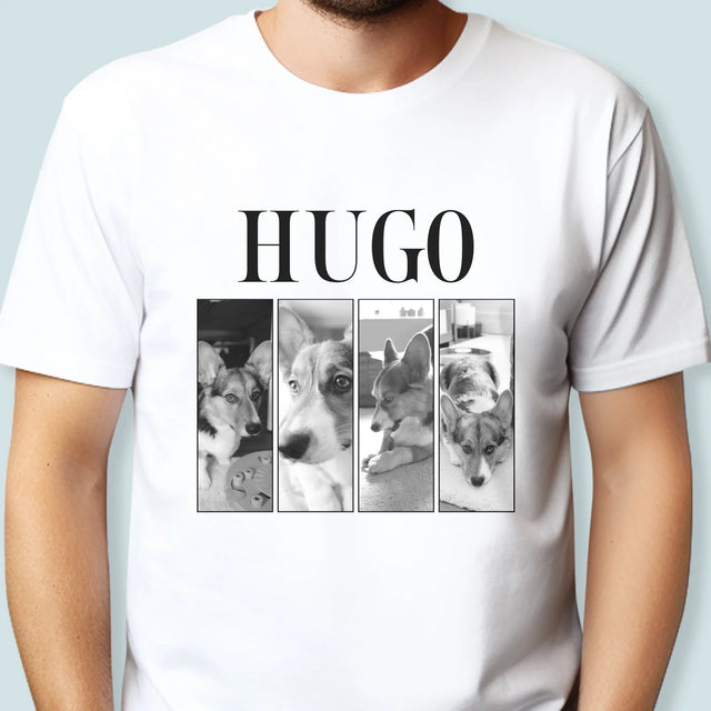Fotocollage: Bootleg Klassiker Mit Haustier - T-Shirt Für Herren