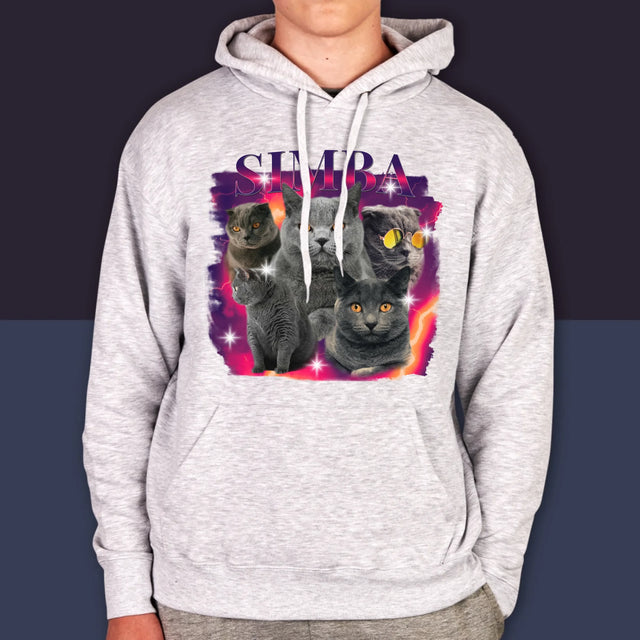 Ihr Avatar: Bootleg Mit Ihrer Katze - Kapuzenpullover Für Herren