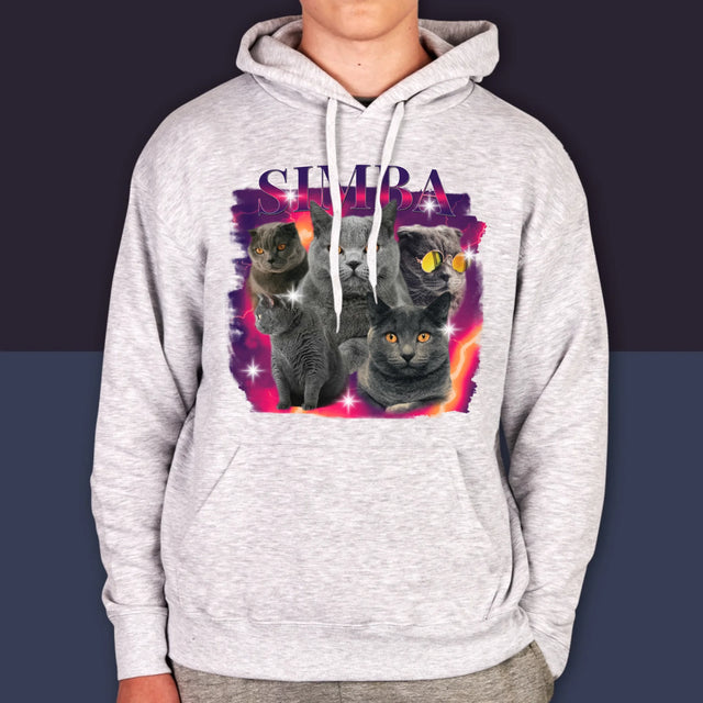 Ihr Avatar: Bootleg Mit Ihrer Katze - Kapuzenpullover Für Herren