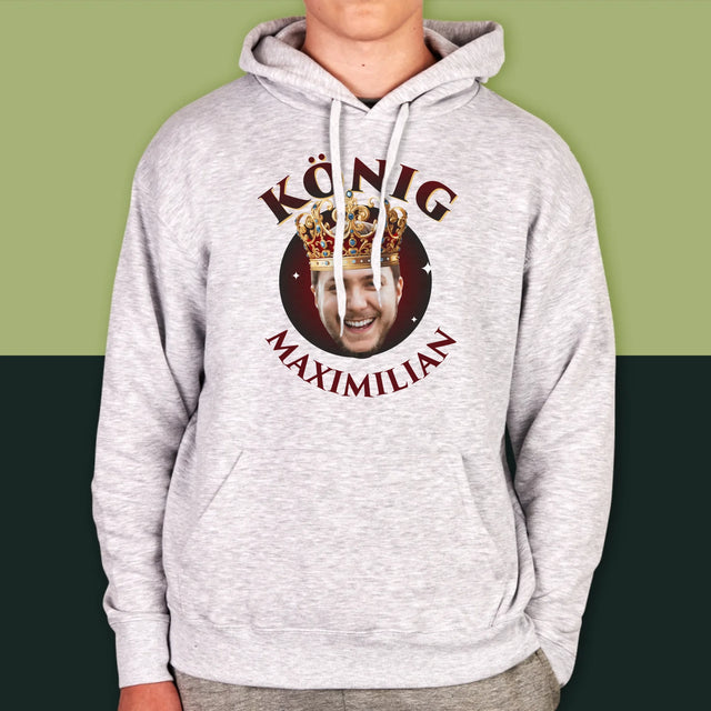 Foto Und Unterschrift: König Foto - Kapuzenpullover Für Herren