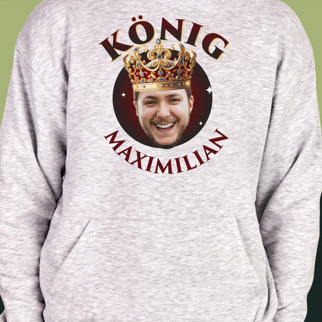 Foto Und Unterschrift: König Foto - Kapuzenpullover Für Herren