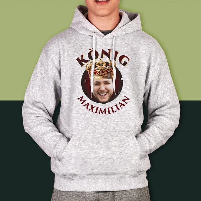 Foto Und Unterschrift: König Foto - Kapuzenpullover Für Herren